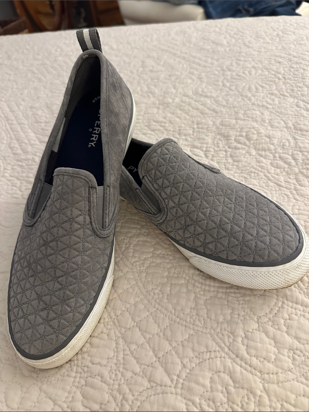 Sperry Quilted Slip-On Sneakers - Gray